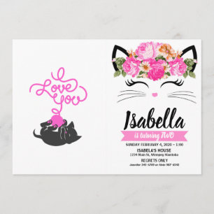 Convites Eu te amo - bola de lã - Escolher cor de volta