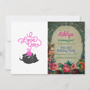 Convites Eu te amo - bola de lã - Escolher cor de volta