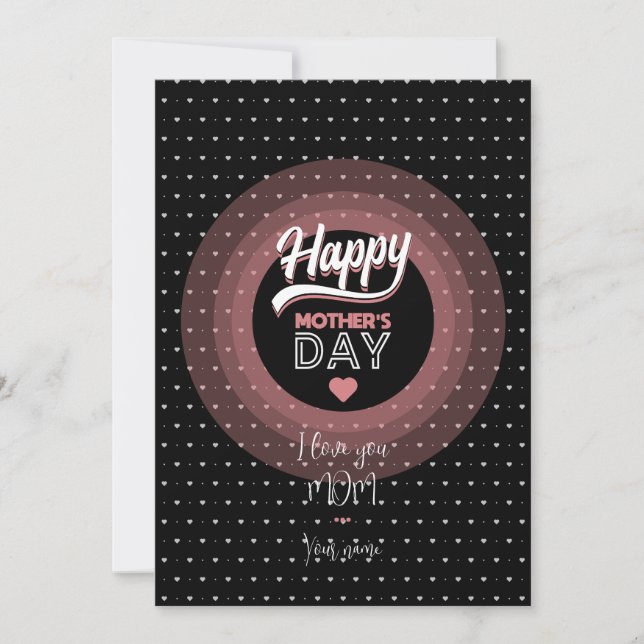 Convites Eu te amo mãe (Frente)