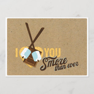 Convites Eu Te Amo S'more do que Nunca - Chuveiro de Noivad