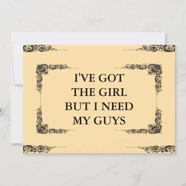 Convites Eu tenho a garota, mas preciso da minha Padrinho d (Frente)