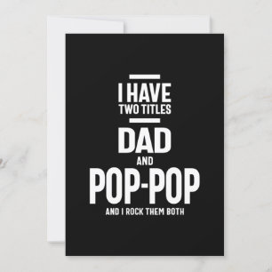 Convites Eu tenho dois títulos de Pai e Pop