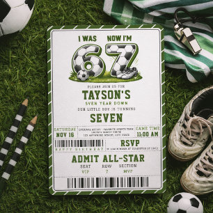 Convites Eu tinha 6 anos, agora eu tenho 7 de futebol de an