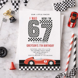 Convites Eu Tinha 6 Anos Agora Tenho 7 Corrida de Carros Me