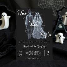 Eu Vejo Casamento de Halloween De Fantasmas Da Pes