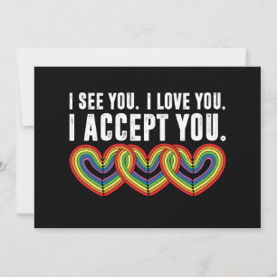 Convites Eu Vejo Você Eu Amo Você Eu Aceito Você Arco-íris 