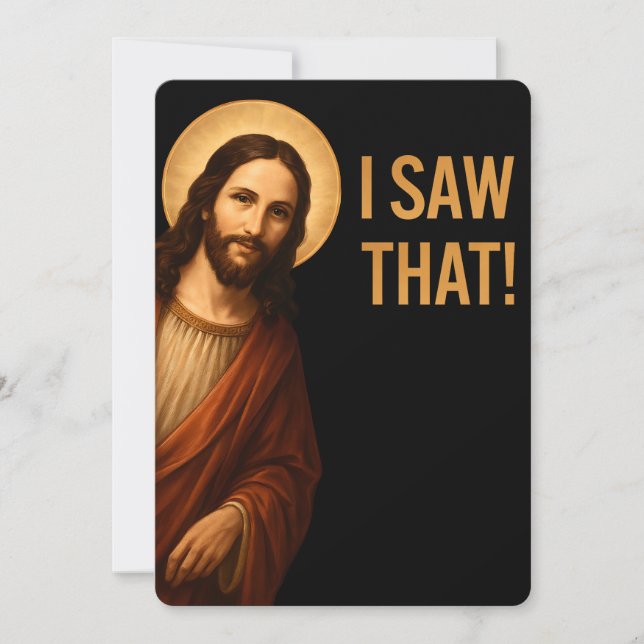 Convites Eu Vi Que Jesus Piada Cristã Engraçada (Frente)