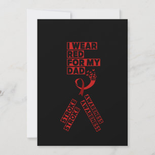 Convites Eu visto vermelho para o mês de conscientização do