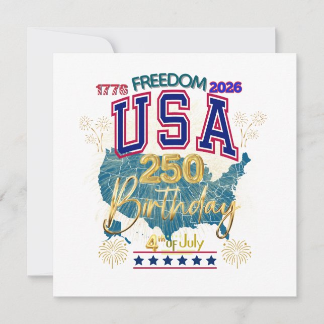 CONVITES EUA 250 ANOS DE LIBERDADE (Frente)