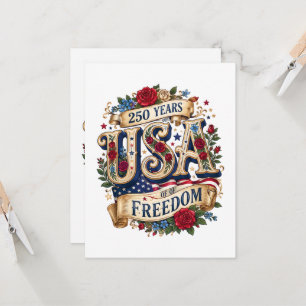 Convites EUA 250 Anos de Liberdade Floral Americana