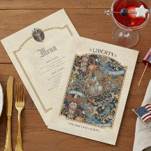EUA 250 Liberty Art Nouveau Borda Menu ID1302