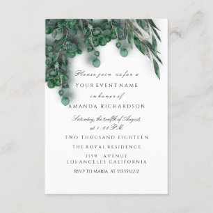 Convites Eucalipto Casamento Rústico Florestal Branco