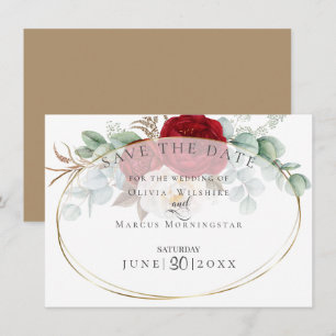 Convites Eucalipto com Peões Vermelhos e Brancos