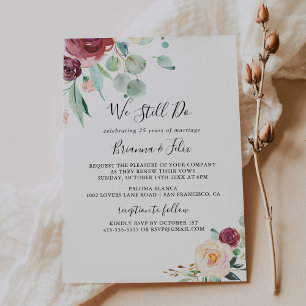 Convites Eucalipto Contemporâneo Ainda Fazemos Vow Reneways