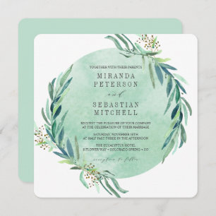 Convites Eucalipto Fresco Deixa Casamento Botânico