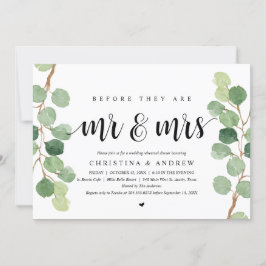 Convites Eucalipto Moderno, Jantar de Ensaios do Casamento