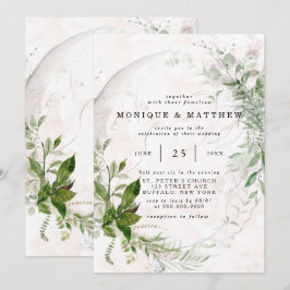 Convites Eucalipto Russo Elegante Deixa Casamento Rosa Invi