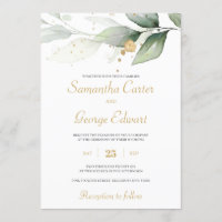 Eucalipto verde e salpicos de ouro boho casamento