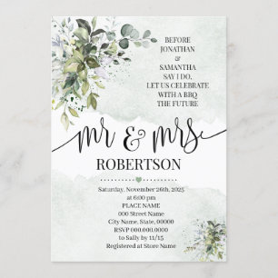 Convites Eucalipto verde suculento antes de fazer chá