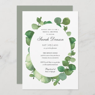 Convites Eucalyptus Boho Greenery Chá de panela