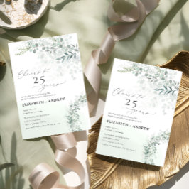 Convites Eucalyptus Botanic Sage A Qualquer Ano