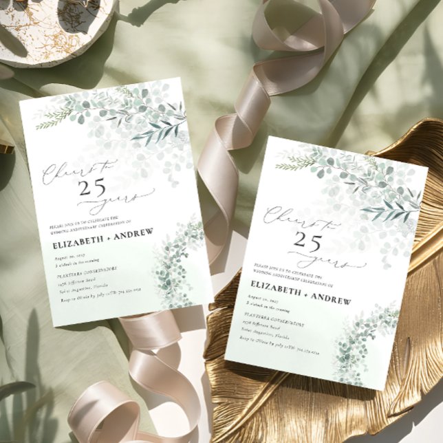 Convites Eucalyptus Botanic Sage A Qualquer Ano (Criador carregado)