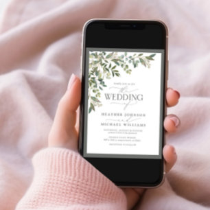 Convites Eucalyptus Botanical Floral Watercolor Foto