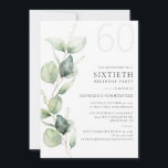 Convites Eucalyptus Botanical Mãe 60º Aniversário<br><div class="desc">Pode ser uma festa surpresa ou outra década especial alcançada. Este 60º convite de aniversário com eucalipto verde design com tipografia popular moderna pode ser facilmente editado para comemorar qualquer aniversário ou aniversário. Você pode alterar o texto, os detalhes do aniversário e a cor de fundo clicando no botão "Personalizar"...</div>
