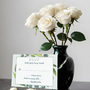 Convites Eucalyptus Botânico deixa placas RSVP de Casamento