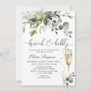 Convites Eucalyptus Brunch e Bubble Simplesmente Elegante