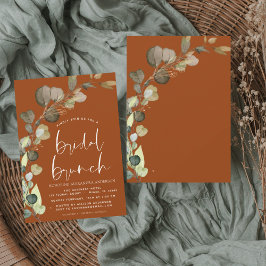 Convites Eucalyptus Burnt Orange Bridal BrunChá