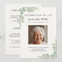 Eucalyptus Celebration of Life Photo Program