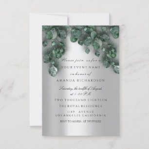 Convites Eucalyptus Cinza VIP Casamento Bridal Russo Woodla