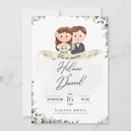 Convites Eucalyptus deixa casamento russo