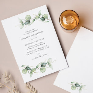 Convites Eucalyptus Deixa Casamento Russo Verde