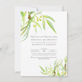 Convites Eucalyptus deixa janto de ensaio com aquarela