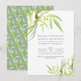 Convites Eucalyptus deixa janto de ensaio com aquarela