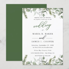 Convites Eucalyptus deixa o casamento