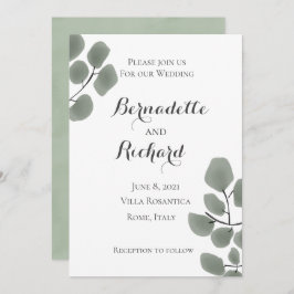 Convites Eucalyptus deixa o tema