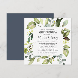 Convites Eucalyptus e Greenerescência - Quinceañera
