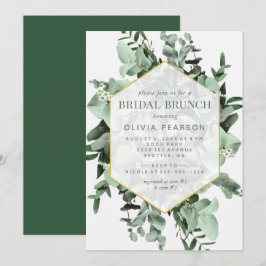 Convites Eucalyptus e Greenery Watercolor Bridal Brunch