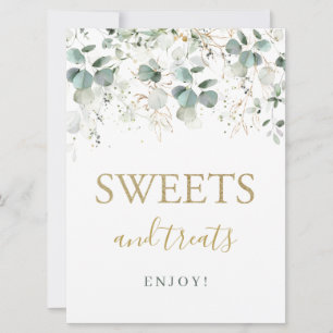 Convites Eucalyptus Foliage Sweets & Treats Sinal