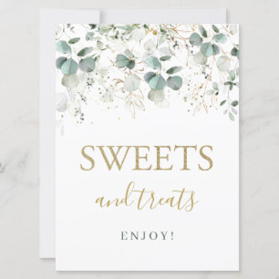 Convites Eucalyptus Foliage Sweets & Treats Sinal