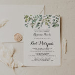 Convites Eucalyptus Foliage Verde Delight Bat Mitzvah<br><div class="desc">Este convite verde do eucalipto foliage delight bat mitzvah é perfeito para um morcego mitzvah moderno. A design apresenta um eucalipto elegante desenhado à mão por uma aquarela botânica,  inspiradora beleza natural.</div>