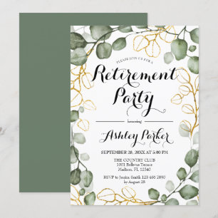 Convites Eucalyptus Foliage Wreath Retirement Party