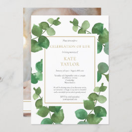 Convites Eucalyptus Foto Celebração Funeral da Vida