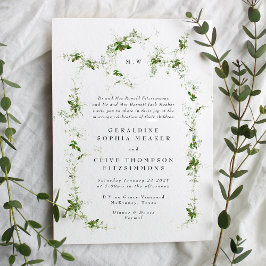 Convites Eucalyptus Framed Wreath | Casamento Monograma Dup