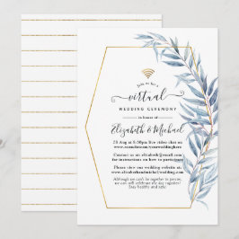 Convites Eucalyptus Geométrico Deixa Casamento Virtual