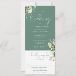 Convites Eucalyptus Green Floral Tudo Em Um Casamento