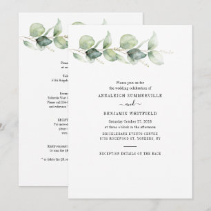 Convites Eucalyptus Greenery Botânico Tudo em Um Casamento